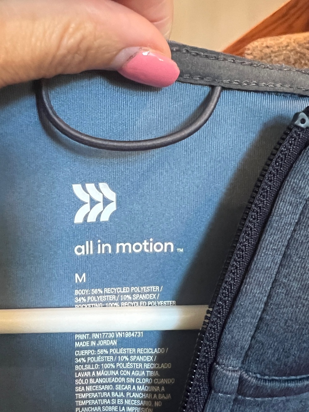 all in motion Men's Dark Blue Full-Zip Hooded Jacket - Picture 2 of 7